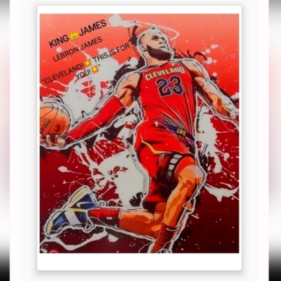 NEW! LEBRON JAMES SELF-CREATED 8.5x11 ULTRA PREMIUM GLOSSY BASKETBALL ART POSTER - Picture 5 of 5